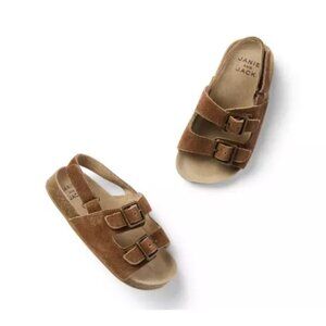 Janie & Jack Leather Buckle Sandal Sz 12-18 Months Brown